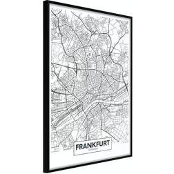 Arkiio Affisch Map of Frankfurt [Poster] 20x30 Poster